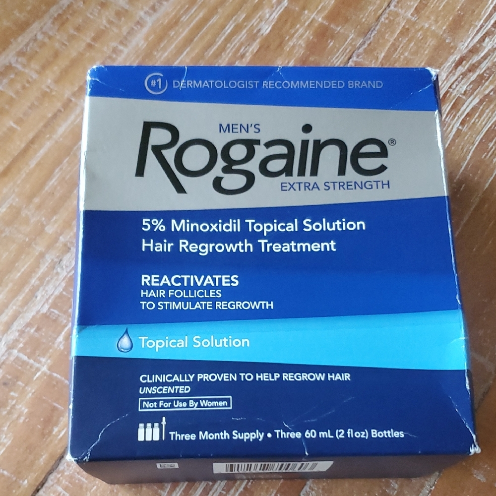 Rogaine Men's Extra Strength Topical Solution Three Month Supply NIB